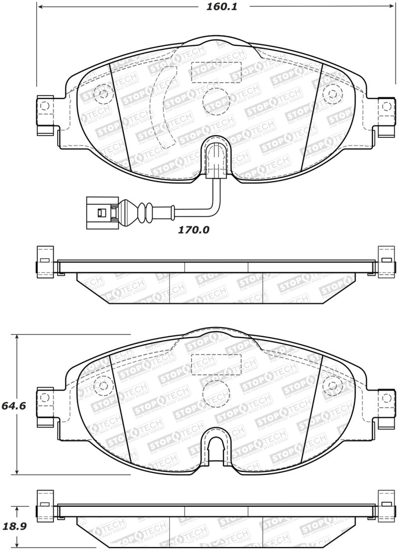 Stoptech 308.17600 - STO308.17600 - StopTech Street Brake Pads - Front - Shipped in Europe - Tuningsupply.com