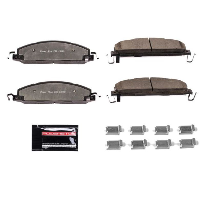 PowerStop Z36-1400 - PSBZ36-1400 - Power Stop 09-10 Dodge Ram 2500 Rear Z36 Truck & Tow Brake Pads w/Hardware - Shipped in Europe - Tuningsupply.com