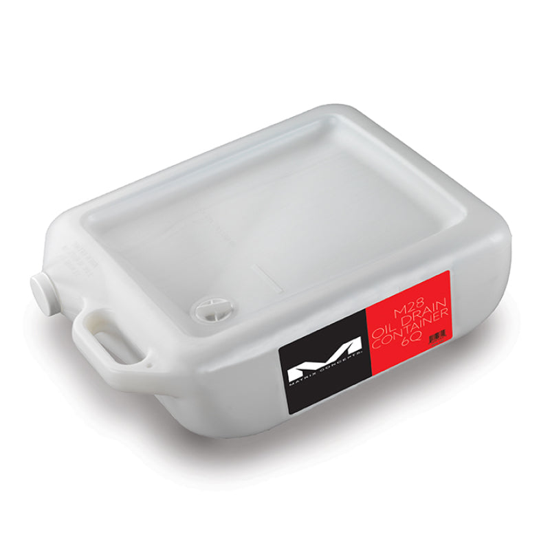 Matrix Concepts M28-100 - MATM28-100 - Matrix Concepts M28 Oil Drain Container 6 Quart - White - Shipped in Europe - Tuningsupply.com