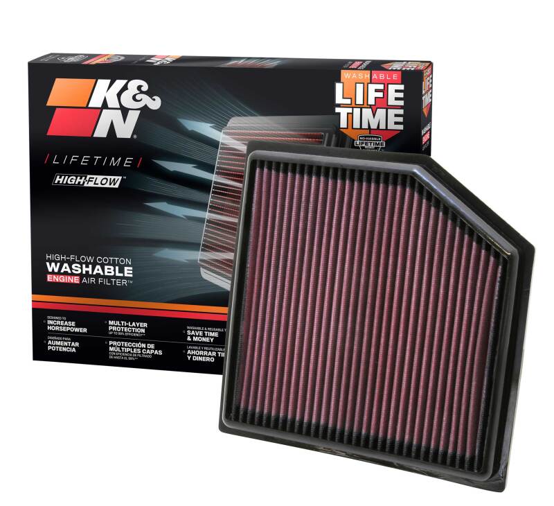 K&N Engineering 33-2452 - KNN33-2452 - K&N 08-11 Lexus GS460 4.6L-V8 Drop In Air Filter - Shipped in Europe - Tuningsupply.com