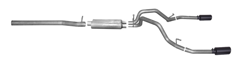 Gibson 65677B - GIB65677B - Gibson 14-19 Cadillac Escalade ESV Base 6.2L 3.5in/2.25in Cat-Back Dual Split Exhaust - Black Elite - Shipped in Europe - Tuningsupply.com
