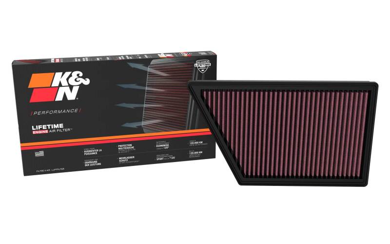 K&N Engineering 33-3185 - KNN33-3185 - K&N 23-24 Ford Ranger/Everest 2.0L L4 Diesel Drop-In Air Filter - Shipped in Europe - Tuningsupply.com