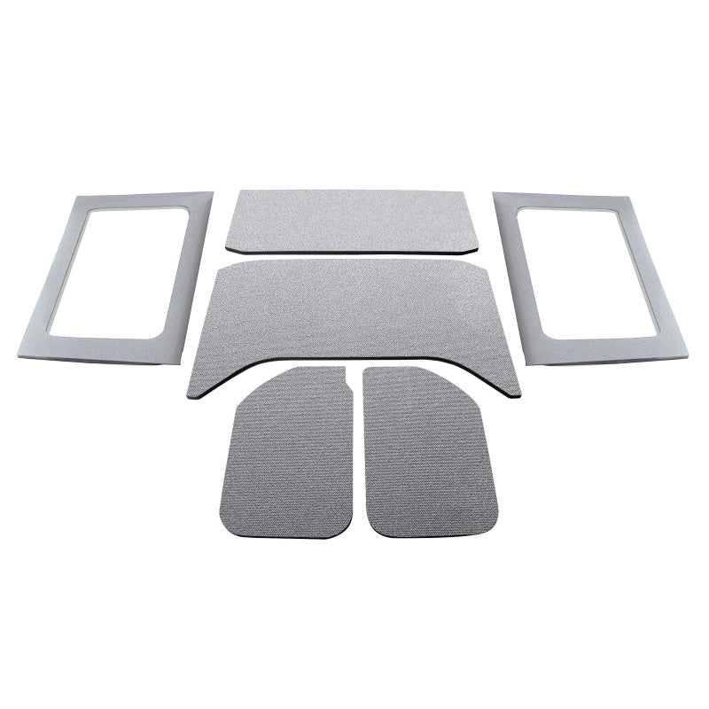 DEI 50291 - DEI50291 - DEI 11-18 Jeep Wrangler JK 4-Door Boom Mat Complete Headliner Kit - 6 Piece - Gray - Shipped in Europe - Tuningsupply.com