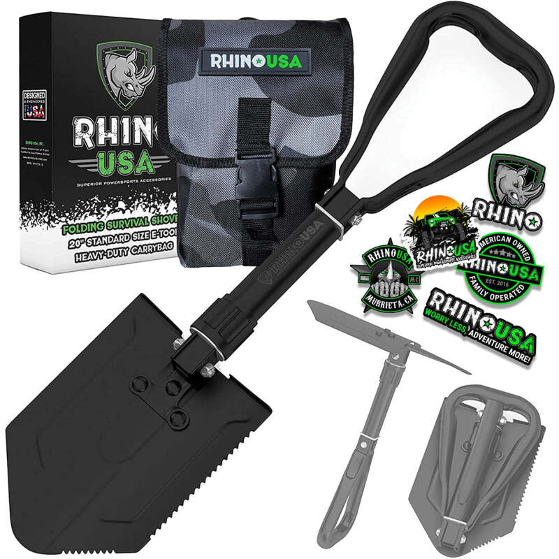 Rhino USA RNO-ETOOL - RSARNO-ETOOL - Rhino USA Folding Recovery Shovel W/Pick - Shipped in Europe - Tuningsupply.com