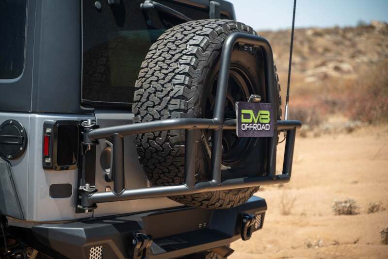DV8 Offroad TCJK-14 - DVETCJK-14 - DV8 07-18 Jeep Wrangler JK Body Mounted Tire Carrier - Shipped in Europe - Tuningsupply.com