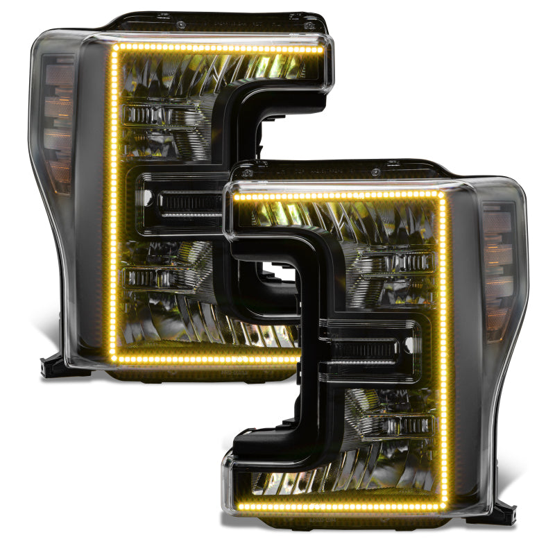 ORACLE Lighting 8203-332 - ORL8203-332 - Oracle 17-19 Ford F-250 SD Dynamic Pre-Assembled Headlights - Halogen - Black Edition - - Shipped in Europe - Tuningsupply.com