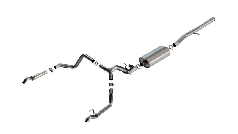 Borla 141002 - BOR141002 - Borla 2024 Chevrolet/GMC 1500 ZR2 & AT4X 6.2L V8 4WD 4DR Touring Catback Exhaust w/ Turndown Tips - Shipped in Europe - Tuningsupply.com