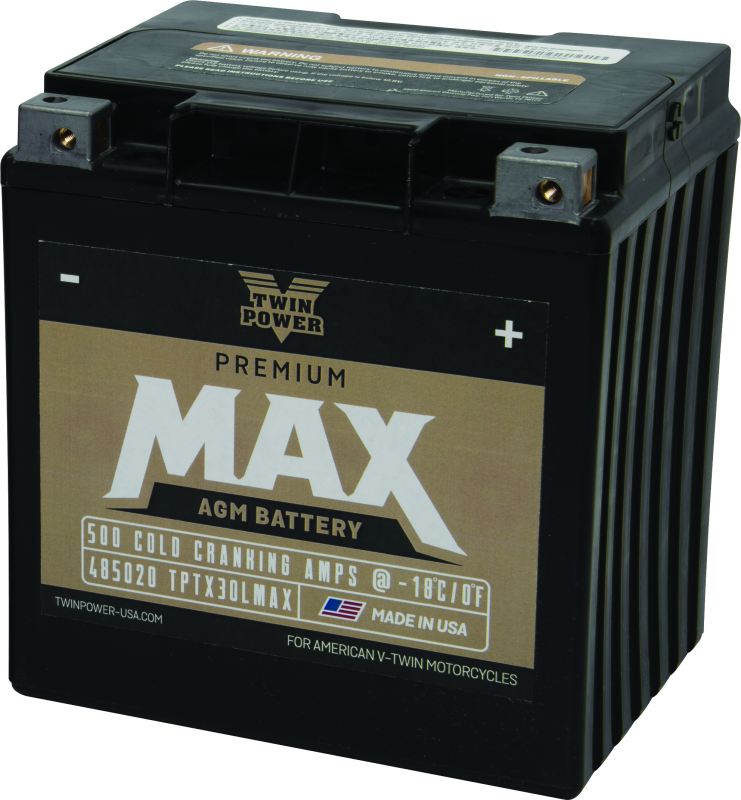 TwinPower 485020 - TWP485020 - Twin Power GYZ-32HL Premium MAX Battery Replaces H-D 66010-97A Made in USA 500 CCA - Shipped in Europe - Tuningsupply.com