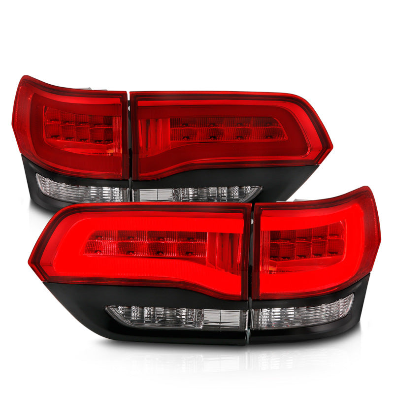 ANZO 311268 - ANZ311268 - ANZO 2014-2016 Jeep Grand Cherokee LED Taillights Red/Clear - Shipped in Europe - Tuningsupply.com