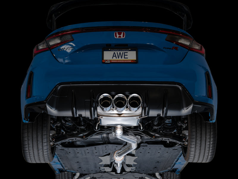 AWE Tuning 3015-52287 - AWE3015-52287 - AWE Tuning 2023 Honda Civic Type R FL5 Touring Edition Exhaust w/ Triple Chrome Silver Tips - Shipped in Europe - Tuningsupply.com