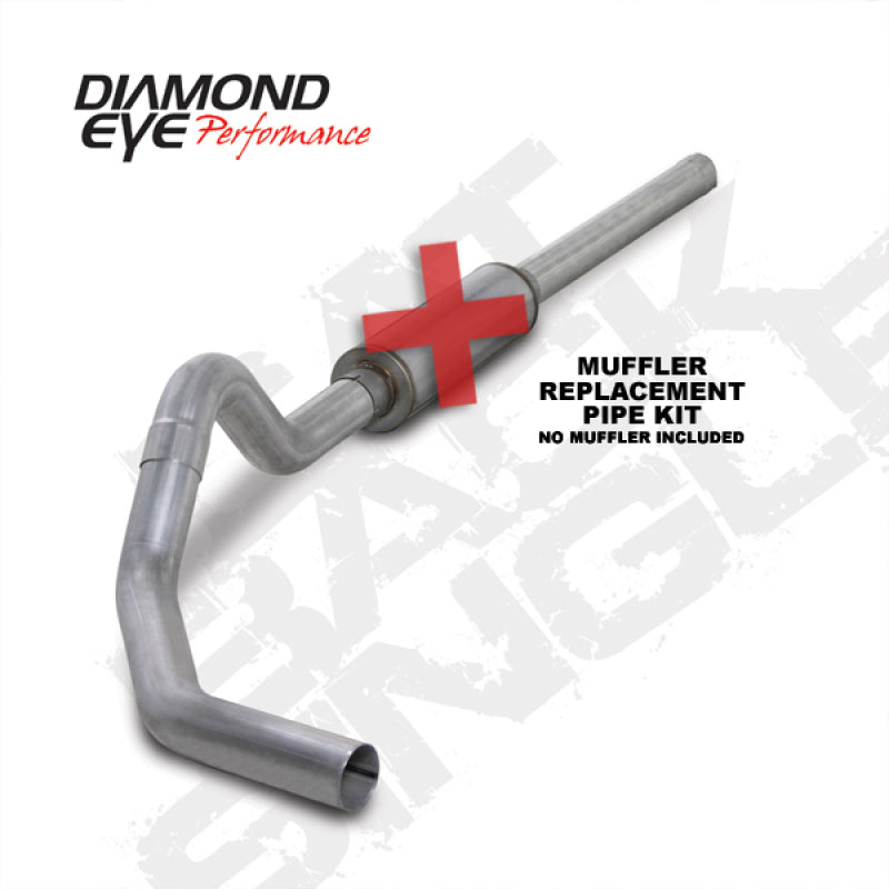 Diamond Eye Performance - DEPK4234A-RP - Diamond Eye KIT 4in Catback MFLR RPLCMENT PIPE Single AL: 2004.5-2007.5 DODGE CUMMINS 600 - Shipped in Europe - Tuningsupply.com