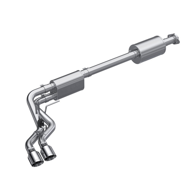 MBRP PS5219AL - MBRPS5219AL - MBRP 2021+ Ford F150 Aluminized Dual Pre-Axle (Street Profile) 2.5in OD Tips 3in Cat Back Exhaust - Shipped in Europe - Tuningsupply.com