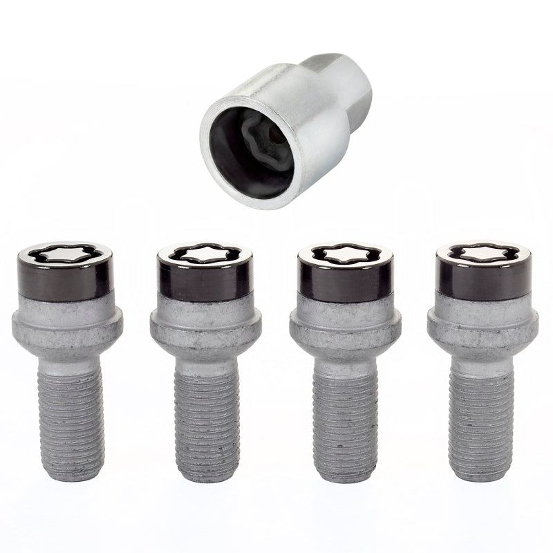 McGard 28318 - MCG28318 - McGard Wheel Lock Bolt Set - 4pk. (Radius Seat) M14X1.5 / 17mm Hex / 26.7mm Shank Length - Black - Shipped in Europe - Tuningsupply.com