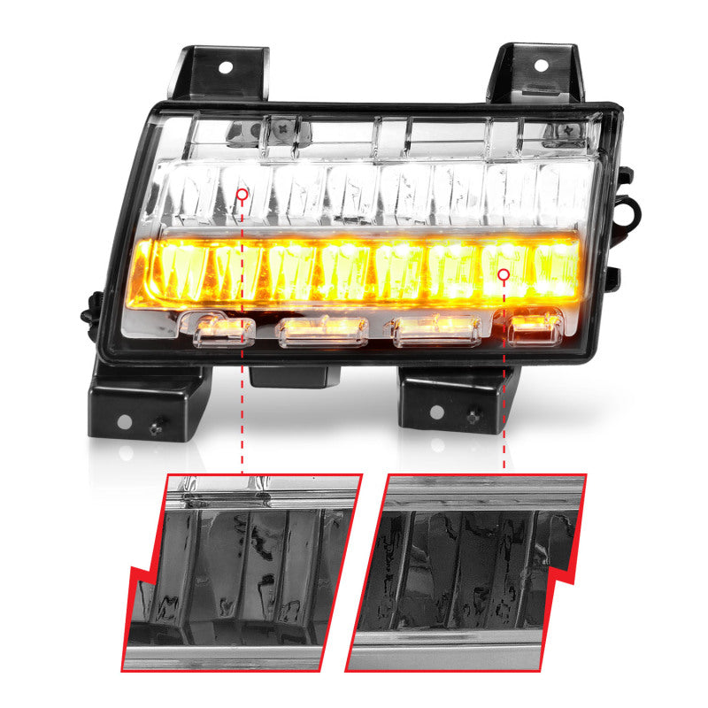 ANZO 511086 - ANZ511086 - ANZO 2018-2021 Jeep Wrangler LED Side Markers Chrome Housing Clear Lens w/ Sequential Signal - Shipped in Europe - Tuningsupply.com