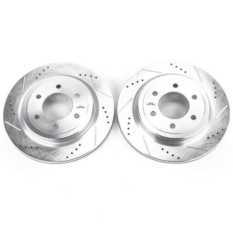 PowerStop AR85195XPR - PSBAR85195XPR - Power Stop 18-19 Ford Expedition Rear Evolution Drilled & Slotted Rotors - Pair - Shipped in Europe - Tuningsupply.com