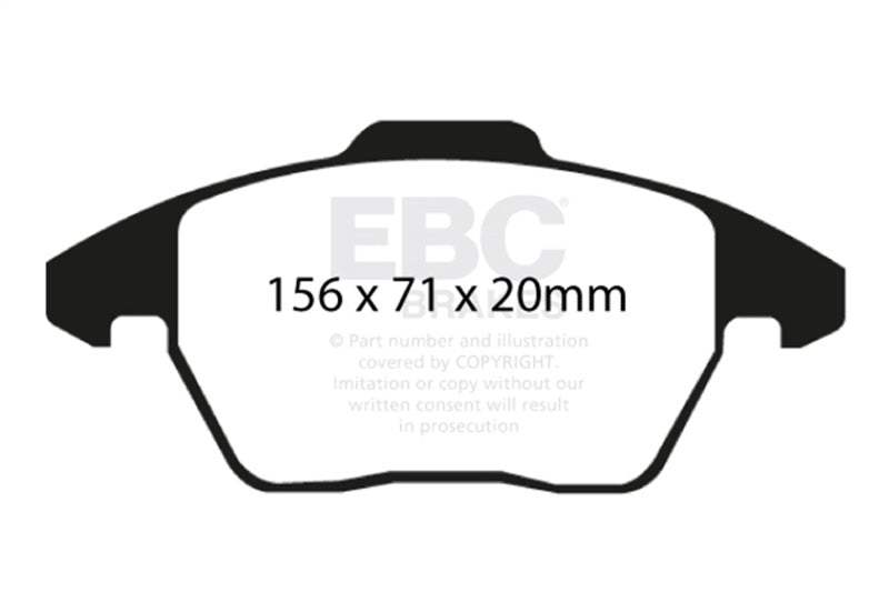 EBC DP51517NDX - EBCDP51517NDX - EBC 06-13 Audi A3 2.0T (Girling Rear Caliper) Bluestuff Front Brake Pads - Shipped in Europe - Tuningsupply.com