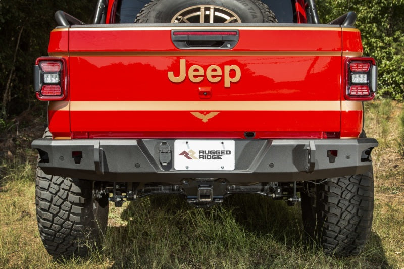 Rugged Ridge 11540.37 - RUG11540.37 - Rugged Ridge HD Bumper Rear 20-21 Jeep Gladiator JT - Shipped in Europe - Tuningsupply.com