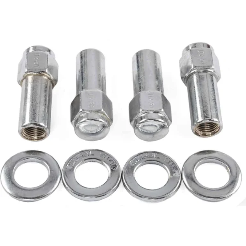 Weld 601-1412 - WEL601-1412 - Weld Closed End Lug Nuts 12mm x 1.5 Thread Shank Seat - Chrome (4 Pack) - Shipped in Europe - Tuningsupply.com
