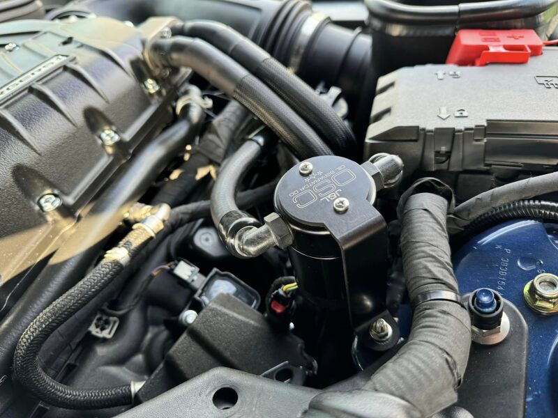 J&L 3092P-B - JLT3092P-B - J&L 24-25 Ford Mustang GT w/ Whipple Supercharger Oil Separator 3.0 PCV Side - Black Anodized - Shipped in Europe - Tuningsupply.com