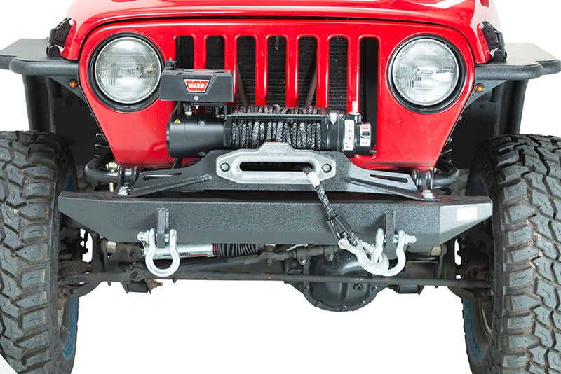 Fishbone Offroad FB22049 - FBOFB22049 - Fishbone Offroad 97-06 Jeep Wrangler TJ Rubicon Front Bumper - Blk Txtrd Powdercoat Piranha Series - Shipped in Europe - Tuningsupply.com