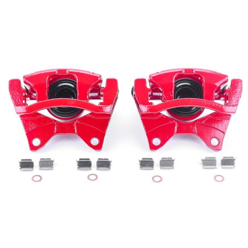 PowerStop S5046 - PSBS5046 - Power Stop 07-11 Dodge Nitro Rear Red Calipers w/Brackets - Pair - Shipped in Europe - Tuningsupply.com
