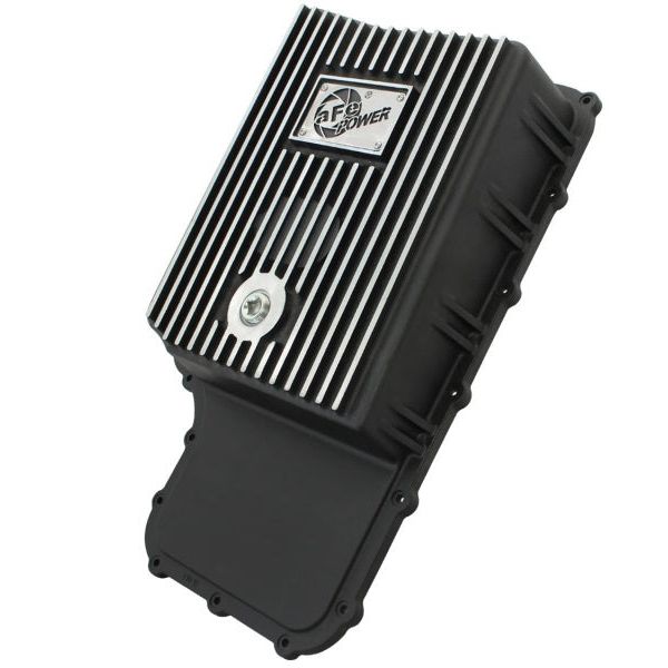 aFe 46-70182 - AFE46-70182 - aFe Power Transmission Pan Black Machined 11-14 Ford 6R140 Trucks V8 6.7L (td) - Shipped in Europe - Tuningsupply.com