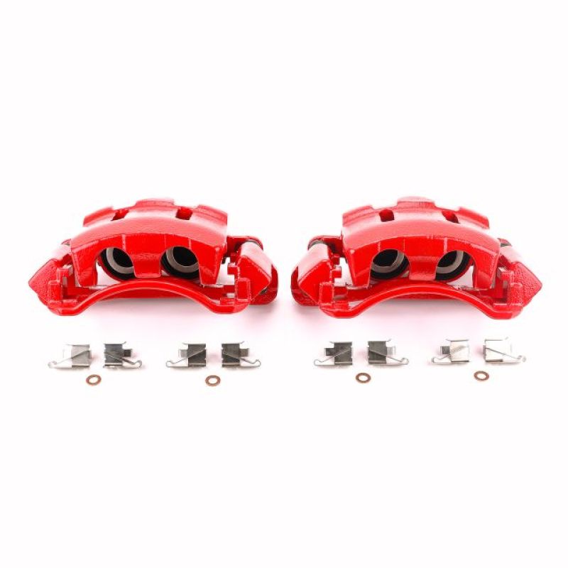 PowerStop S4790 - PSBS4790 - Power Stop 00-05 Ford Excursion Front Red Calipers w/Brackets - Pair - Shipped in Europe - Tuningsupply.com