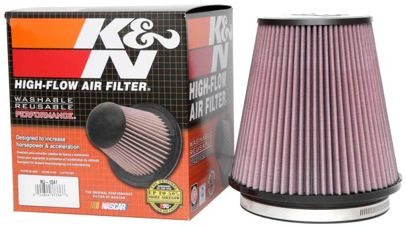 K&N Engineering RU-1041 - KNNRU-1041 - K&N Universal Clamp-On Air Filter 6in FLG / 7-1/2in B / 5in T / 7-1/2in H - Shipped in Europe - Tuningsupply.com