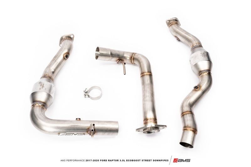 AMS AMS.45.05.0001-2 - AMSAMS.45.05.0001-2 - AMS Performance 17-20 Ford Raptor 3.5L Ecoboost Street Downpipes - Shipped in Europe - Tuningsupply.com