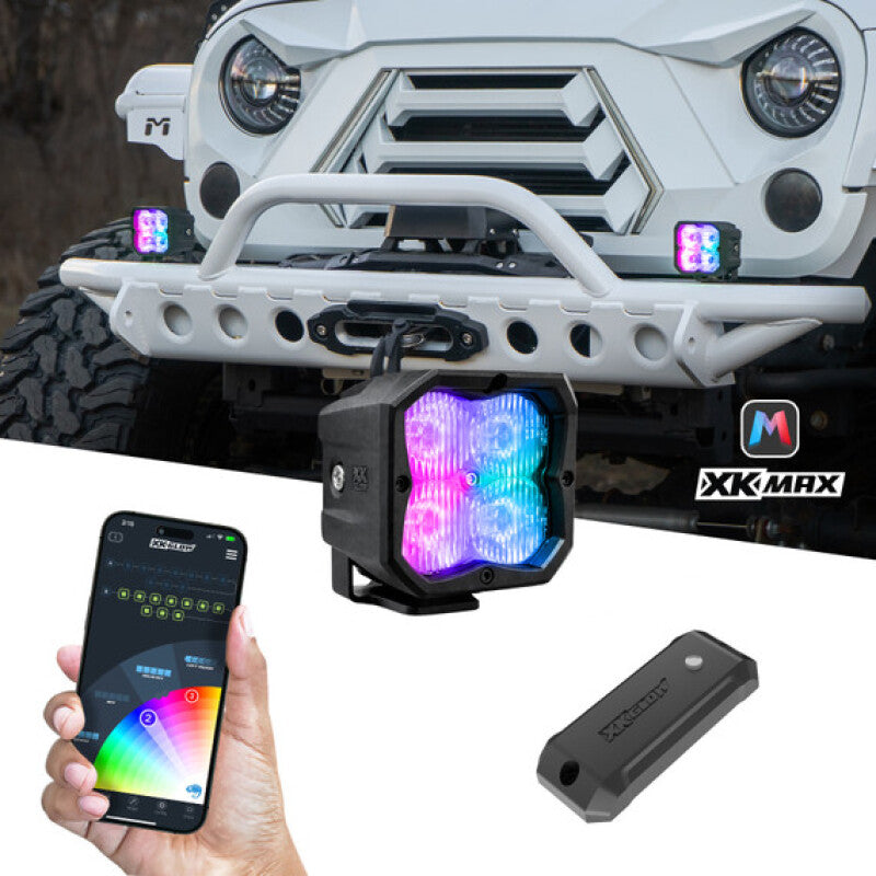XKGLOW MX-CUBE-D-KIT - XKGMX-CUBE-D-KIT - XKGlow XKmax RGBW Addressable Cube Light Kit - Driving Beam - Shipped in Europe - Tuningsupply.com