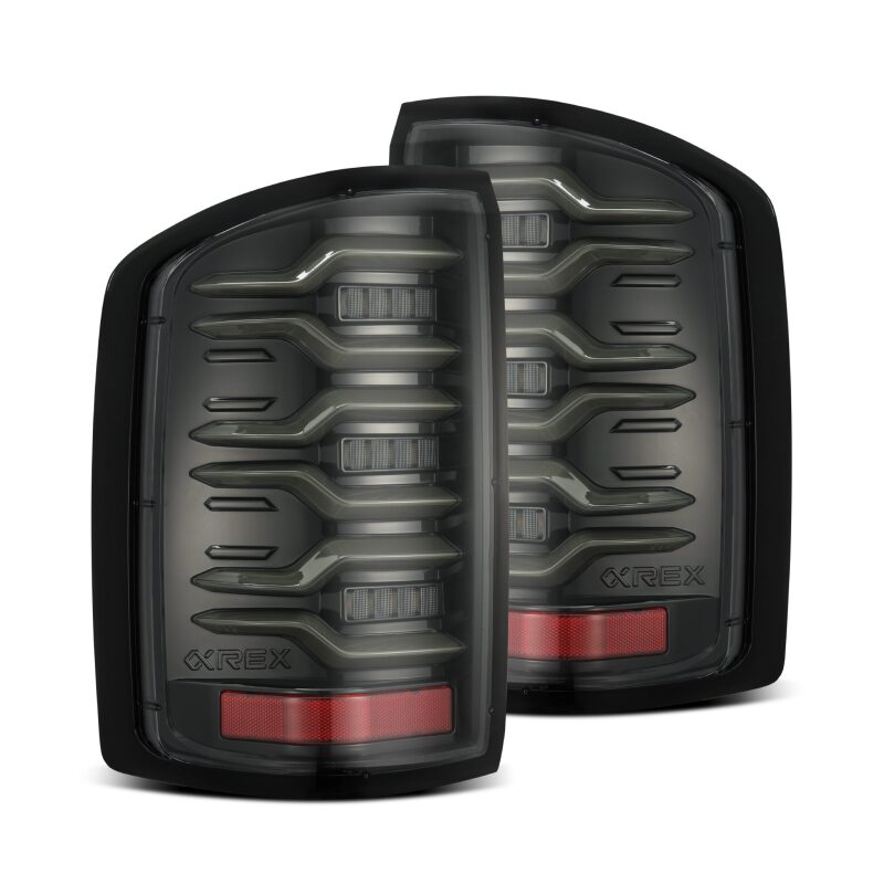AlphaRex 630030 - ARX630030 - AlphaRex 14-18 GMC Sierra 1500/2500HD/3500HD LUXX-Series LED Tail Lights Alpha-Blk Actv Lgt Seq. Sig - Shipped in Europe - Tuningsupply.com