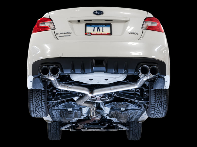 AWE Tuning 3020-42058 - AWE3020-42058 - AWE Tuning Subaru WRX/STI VA/GV Sedan Track Edition Exhaust - Chrome Silver Tips (102mm) - Shipped in Europe - Tuningsupply.com