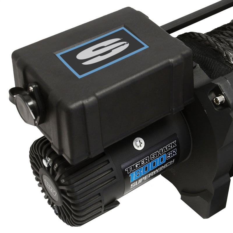 Superwinch - SUW1518001 - Superwinch 18000 LBS 12V DC 33/64in x 79 ft Synthetic Rope Tiger Shark 18000SR Winch - Shipped in Europe - Tuningsupply.com