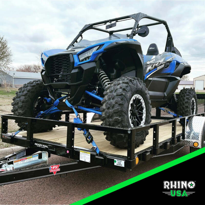 Rhino USA HDKIT-2PK-GRY - RSAHDKIT-2PK-GRY - Rhino USA Heavy Duty Ratchet Tie-Downs 2-Pack (Gray) 1.6In X 8Ft - Shipped in Europe - Tuningsupply.com