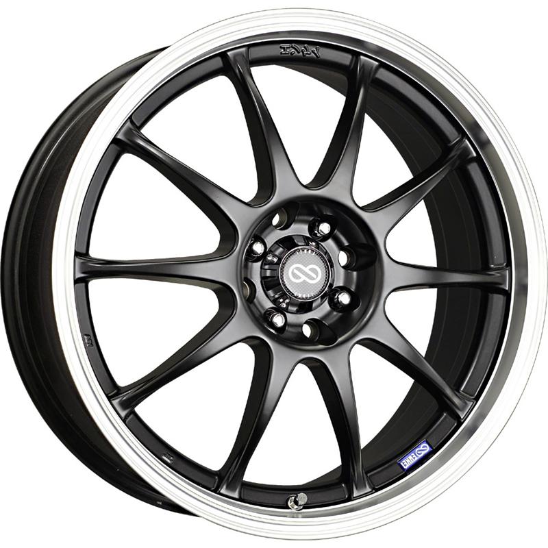 Enkei 409-565-11BK - ENK409-565-11BK - Enkei J10 15x6.5 4x100/108 38mm Offset 72.6mm Bore Dia Matte Black w/ Machined Lip Wheel - Shipped in Europe - Tuningsupply.com