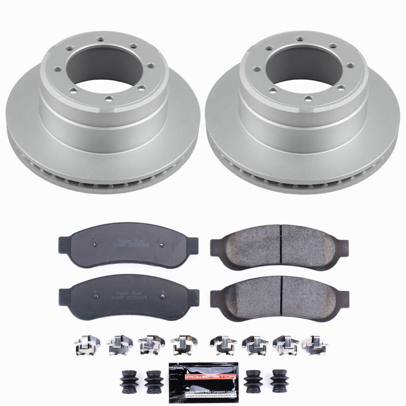 PowerStop CPK4593-23 - PSBCPK4593-23 - Power Stop 05-10 Ford F-350 Super Duty Rear Z23 Coated Brake Kit - Shipped in Europe - Tuningsupply.com