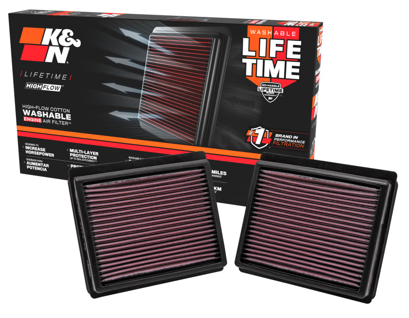 K&N Engineering 33-2440 - KNN33-2440 - K&N Replacement Air Filter INFINITI M35 3.5L V6; 09-10 (2 PER BOX) - Shipped in Europe - Tuningsupply.com