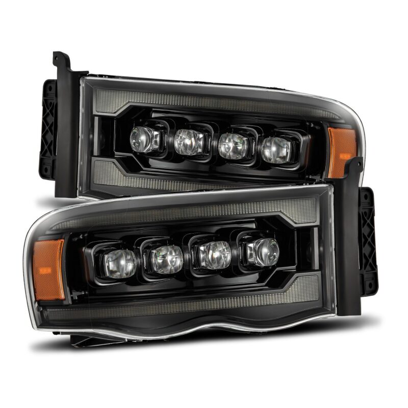 AlphaRex 880566 - ARX880566 - AlphaRex 02-05 Dodge Ram 1500 NOVA LED Proj Headlights Alpha Black w/Activ Light/Seq Signal - Shipped in Europe - Tuningsupply.com