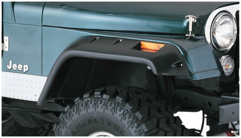 Bushwacker 10910-07 - BUS10910-07 - Bushwacker 59-83 Jeep CJ5 Cutout Style Flares 4pc - Black - Shipped in Europe - Tuningsupply.com