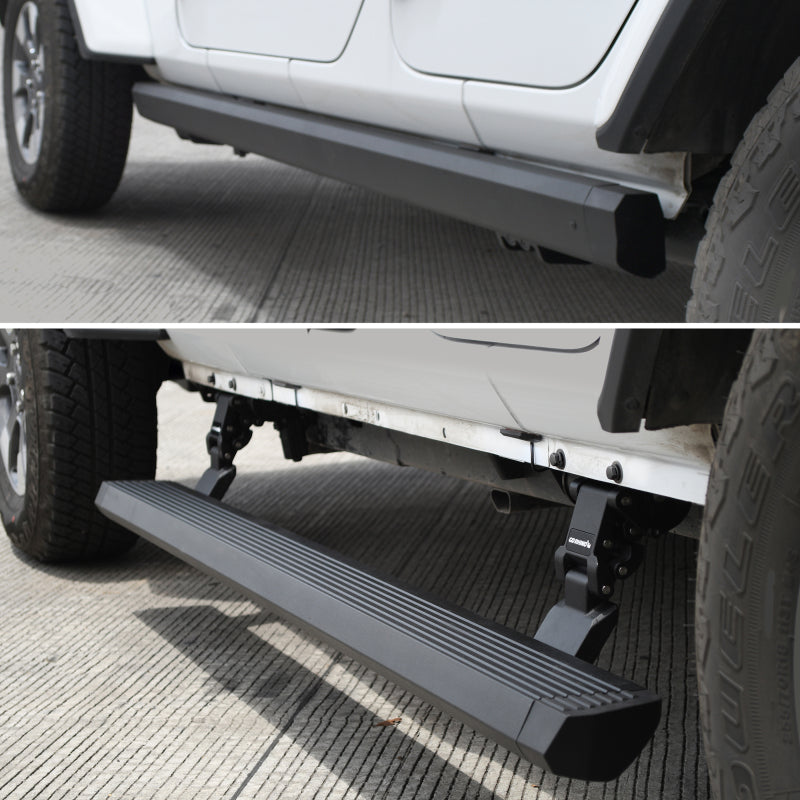 Go Rhino - GOR20450674PC - RealTruck 18-24 Jeep Wrangler 4dr VoltStep Electric Running Board Kit (Drilling Req.) - Tex. Blk - Shipped in Europe - Tuningsupply.com