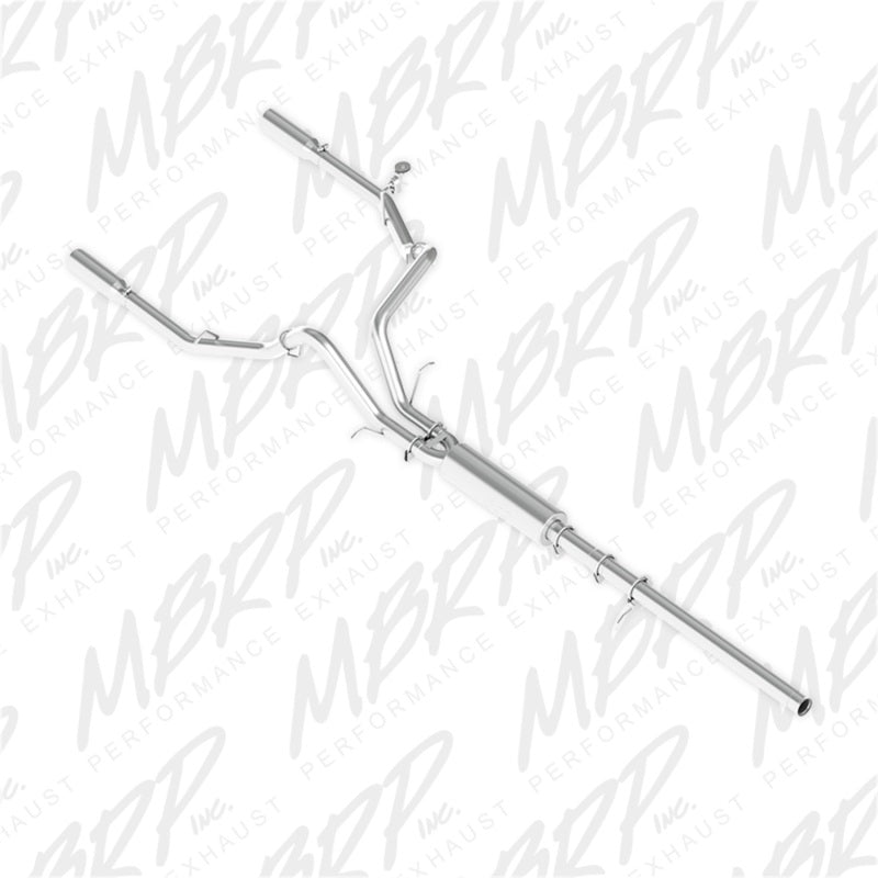 MBRP PS5084AL - MBRPS5084AL - MBRP 14 Chevy/GMC 1500 Silverado/Sierra 4.3L V6/5.3L V8 Dual Split Rear Alum 3in Cat Back Exhaust - Shipped in Europe - Tuningsupply.com