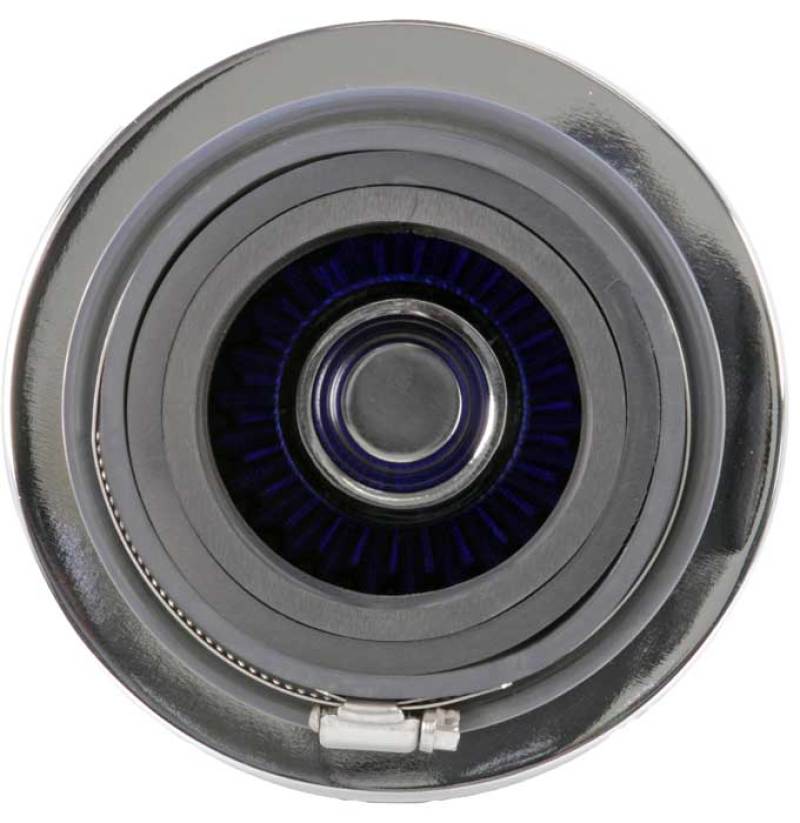 K&N Engineering RG-1001BL - KNNRG-1001BL - K&N Universal Air Filter Chrome Round Tapered Blue - 4in Flange ID x 1.125in Flange Length x 5.5in H - Shipped in Europe - Tuningsupply.com