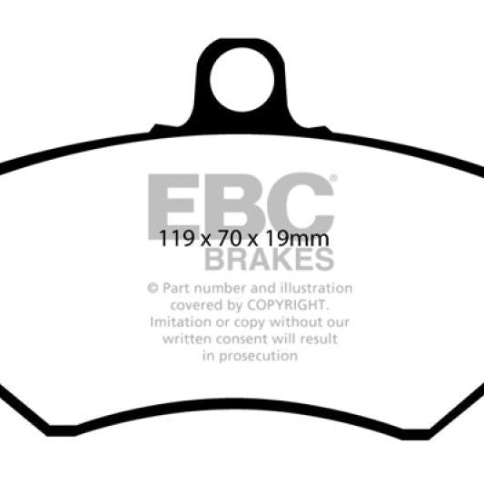 EBC DP3841/2C - EBCDP3841/2C - EBC 89-93 Volkswagen Corrado 1.8 Supercharged Redstuff Front Brake Pads - Shipped in Europe - Tuningsupply.com