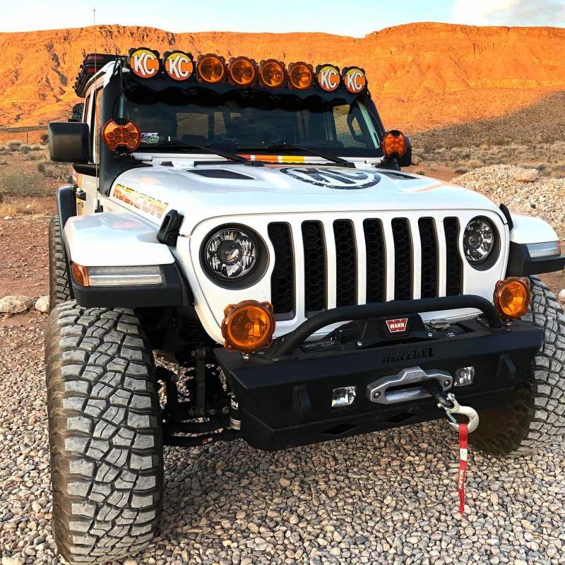 KC HiLiTES 5104 - KCL5104 - KC HiLiTES 6in. Light Shield for SlimLite LED - Amber - Shipped in Europe - Tuningsupply.com