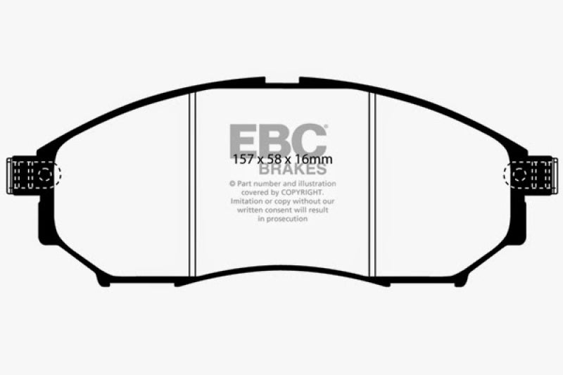 EBC DP61671 - EBCDP61671 - EBC 06-09 Infiniti FX35 3.5 Greenstuff Front Brake Pads - Shipped in Europe - Tuningsupply.com