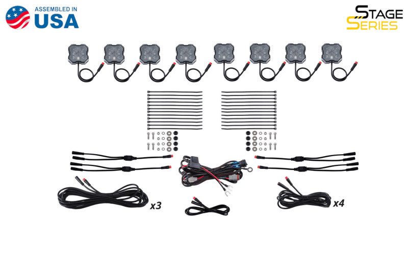 Diode Dynamics DD7744C - DIODD7744C - Diode Dynamics Stage Series RGBW LED Rock Light Kit (8-pack) - Shipped in Europe - Tuningsupply.com