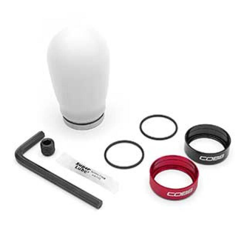 COBB - COBB291370-W - Cobb 12-16 FR-S / 2012+ BRZ / 2017+ GR86 / Focus ST+RS / Fiesta ST Tall Weighted COBB Knob - White - Shipped in Europe - Tuningsupply.com