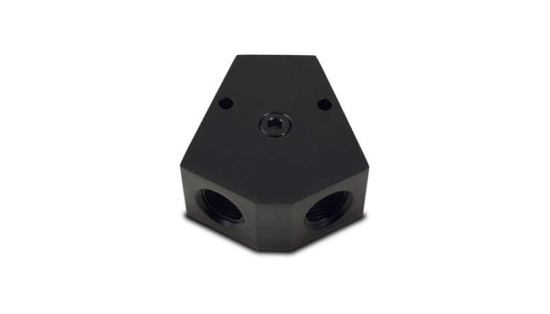 Vibrant 10821 - VIB10821 - Vibrant Billet Aluminum Y-Block Fitting with 1/8in NPT Port - 1/2in NPT x 3/8in NPT x 3/8in NPT - Shipped in Europe - Tuningsupply.com