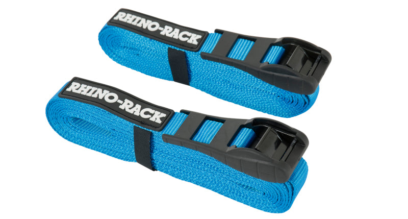 Rhino-Rack RTD45P - RHRRTD45P - Rhino-Rack Rapid Tie Down Straps w/Buckle Protector - 4.5m/15ft - Pair - Red - Shipped in Europe - Tuningsupply.com