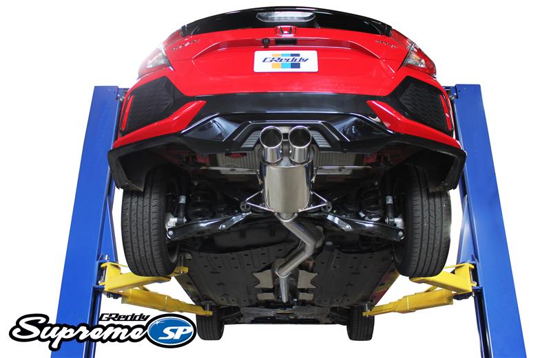 GReddy - GRE10158212 - GReddy 2017+ Honda Civic Sport Hatchback 76mm Supreme SP Cat-Back Exhaust - Shipped in Europe - Tuningsupply.com